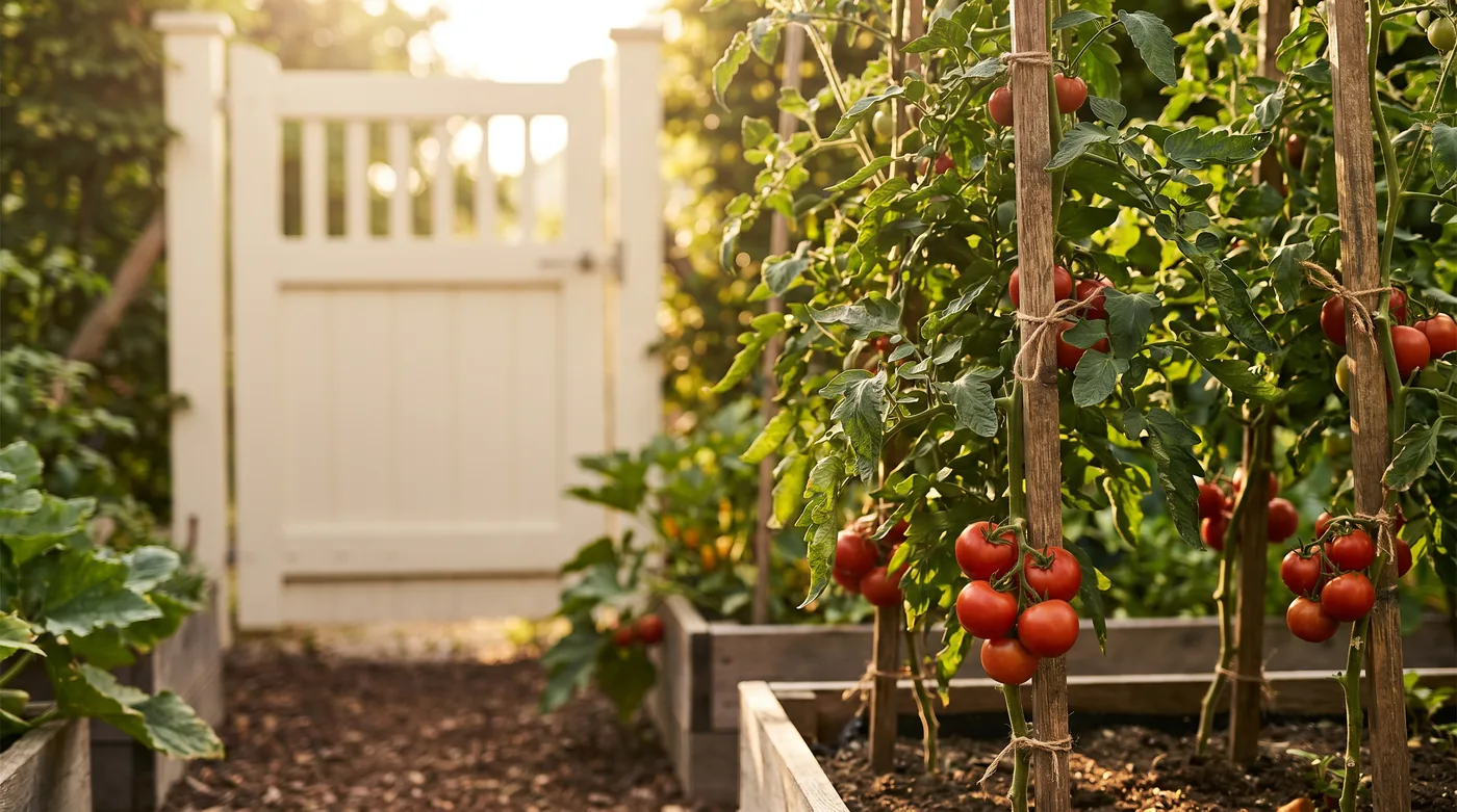 Tomatenpflanzen im Garten