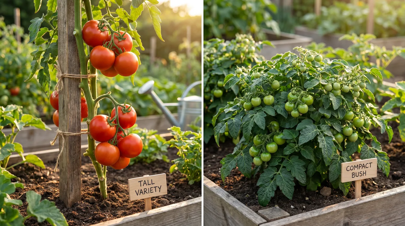 Busch- vs. Stabtomate